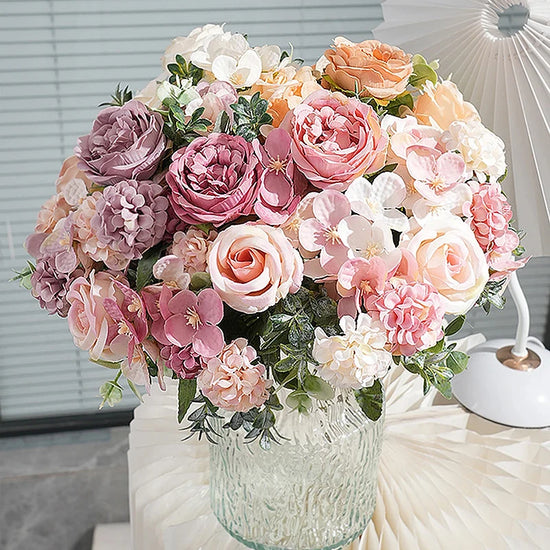 Blushing Peony: Silk Peony Flower Bouquet